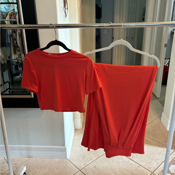 045-NWOT Buttery Soft Win Win two piece casual Pant Set.  Size Large. - Picture 2 of 3